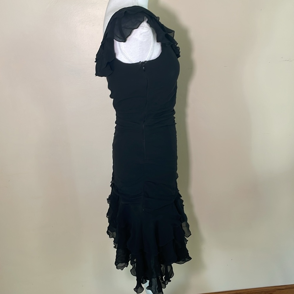Express Ruffle Silk One-Shoulder Midi Dress - Picture 7 of 7